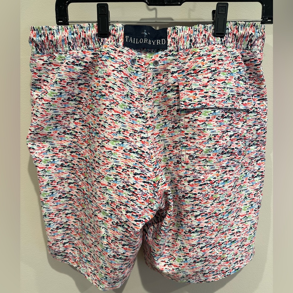 TAILORBYRD Men’s Size small Allover Print Brief Swim Shorts